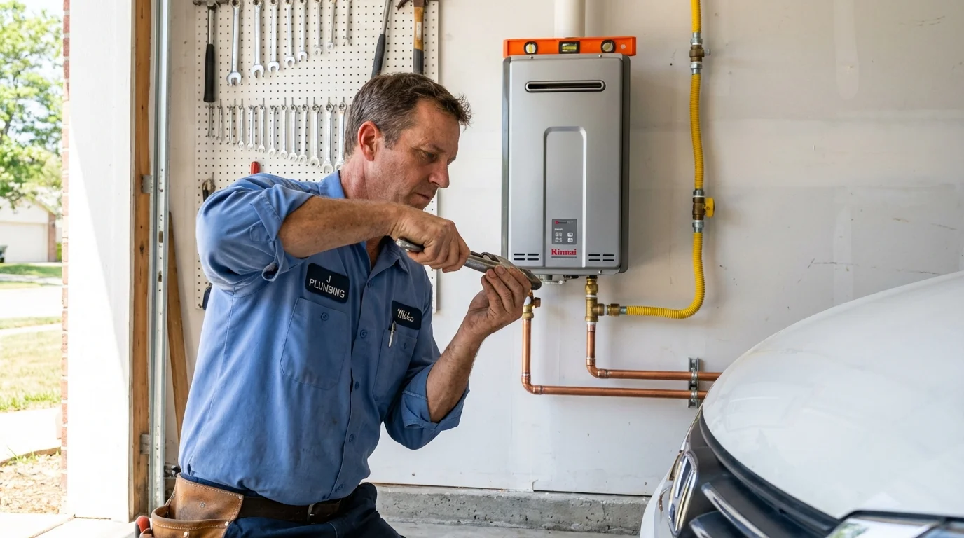 Tankless water heater installation by a Johns Plumbing LLC plumber in Big Pine Key